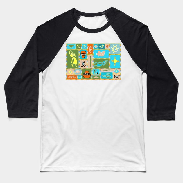 Southwestern Panel - Bright Baseball T-Shirt by wiccked